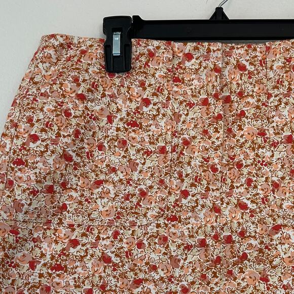Vintage Express floral mini skirt stretch pockets boho Cottagecore Y2K retro S - Picture 3 of 8